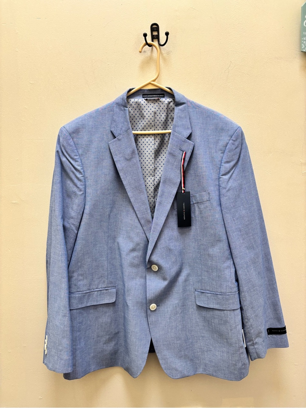 Tommy Hilfiger Light Blue Men's Lightweight Blazer-NEW WITH TAG -size 46 Reg